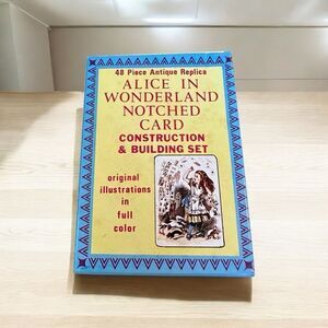 1989 ALICE IN WONDERLAND NOTCHED CARD Construction Set Build A House of Cards!